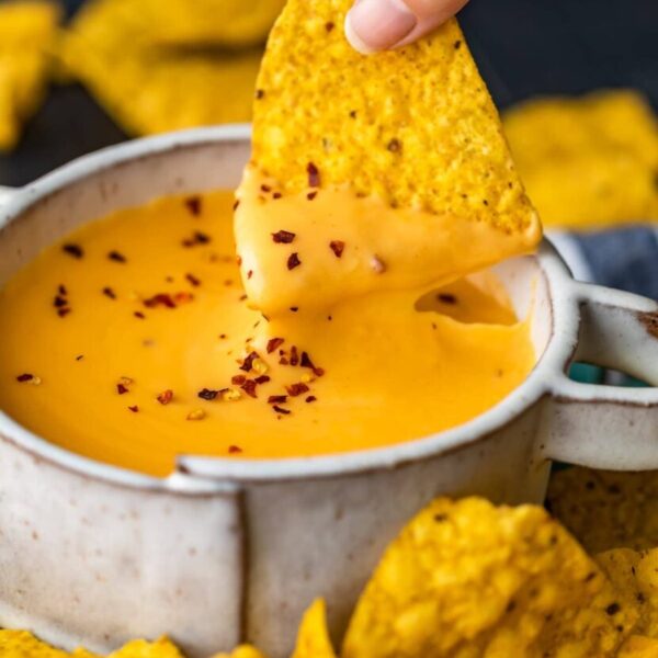 7235. Salsa dip Cheddar Bangor en plato